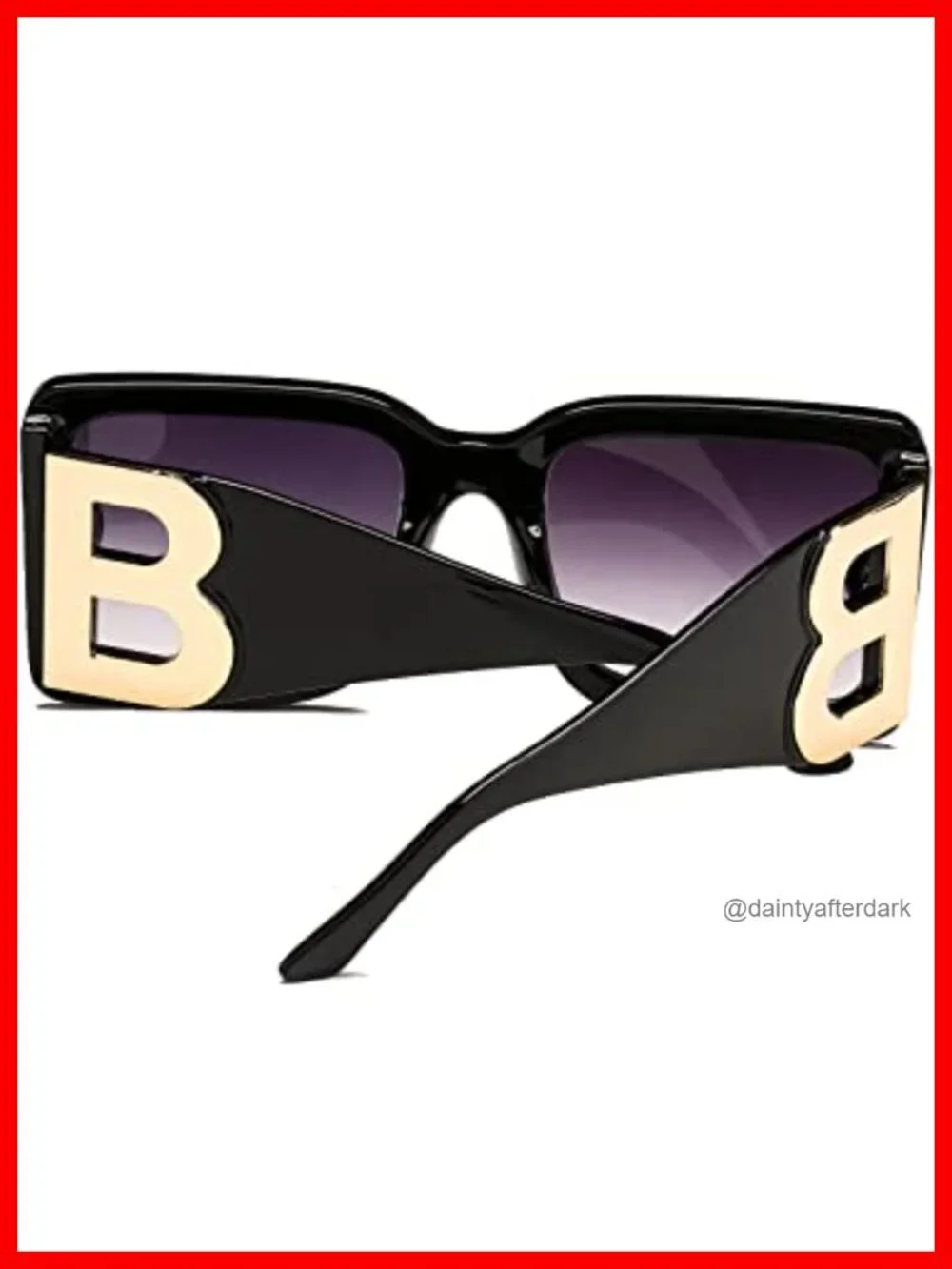 Large Square Sunglasses with UV400 Protection, Oversized Frame